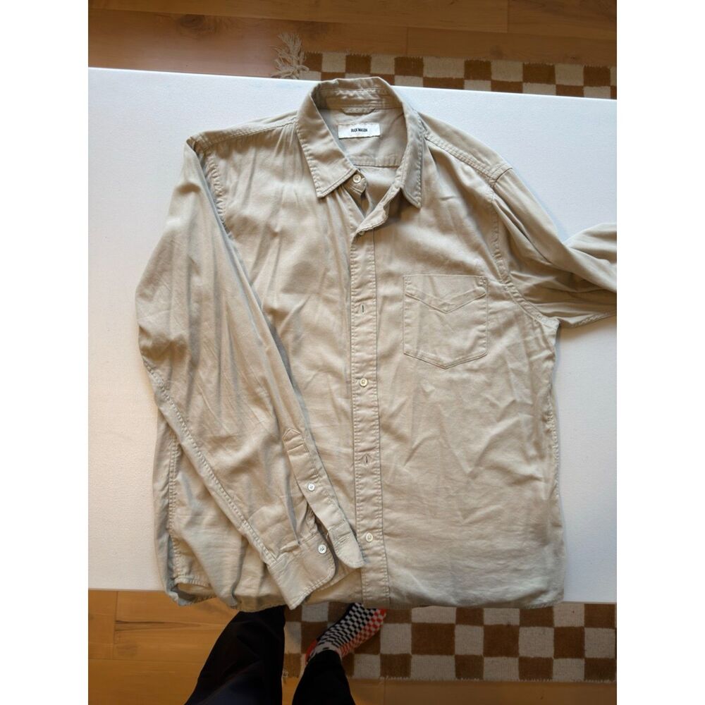 Buck Mason Draped Twill One Pocket Shirt